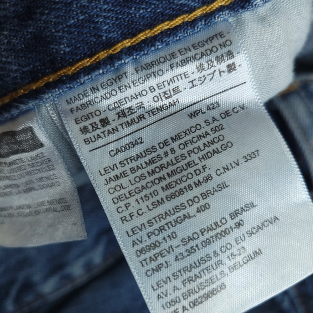 Levis 550 Jeans Mens 36 x 34 (Actual 34 x 33) Relaxed Fit Tapered Leg Blue Denim - Picture 4 of 13